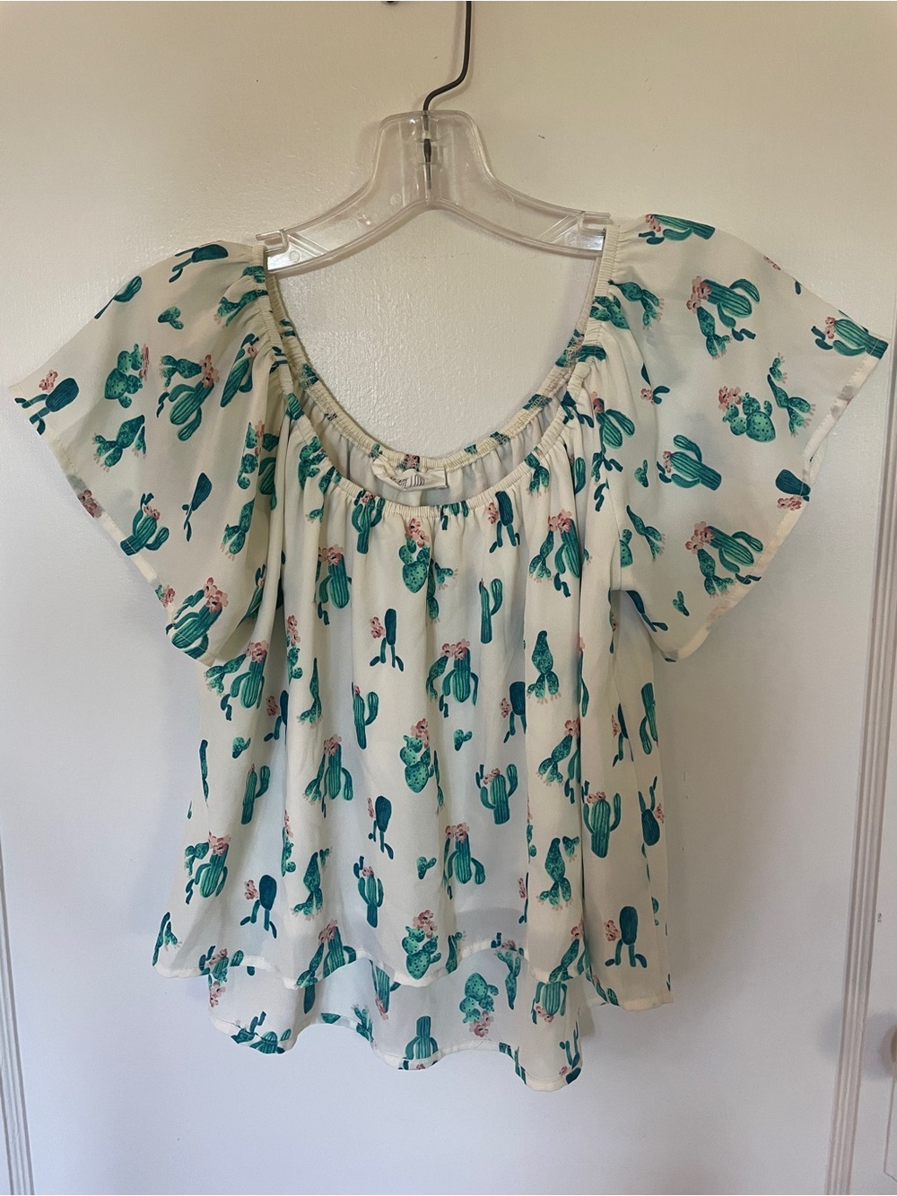 Off the Shoulder Cactus Top